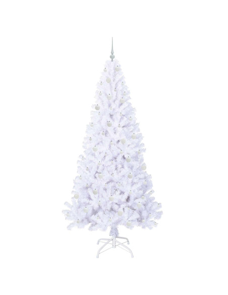 Albero di Natale artificiale Bianco 240 cm PVC e Acciaio