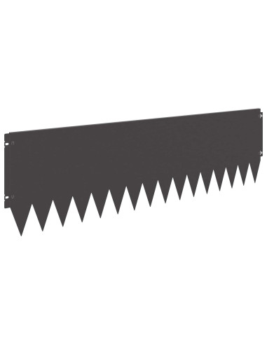 Bordura per Prato 10 pcs 103 x 30 cm Acciaio Nero