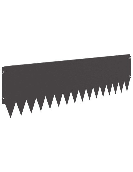 Bordura per Prato 10 pcs 103 x 30 cm Acciaio Nero