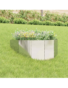Bordura per Prato 100 x 45 cm Acciaio Argento