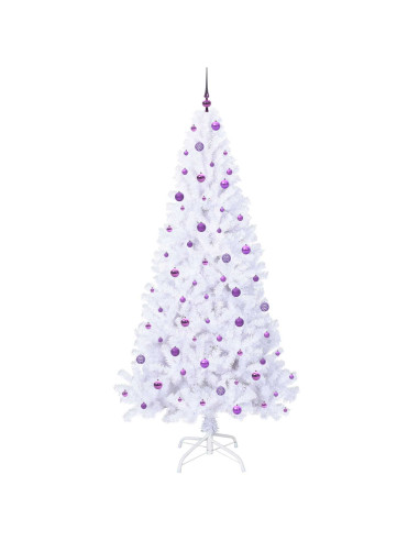 Albero di Natale artificiale Bianco 240 cm PVC e Acciaio