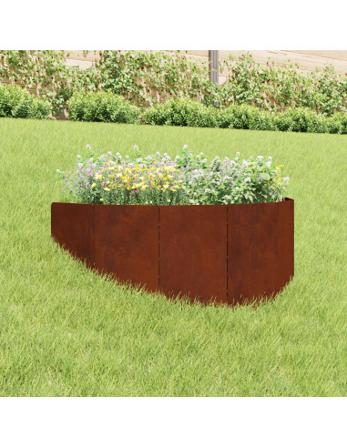 Bordura per Prato 100 x 45 cm Acciaio Ruggine