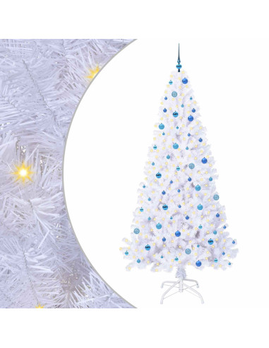 Albero di Natale artificiale Bianco 240 cm PVC e Acciaio