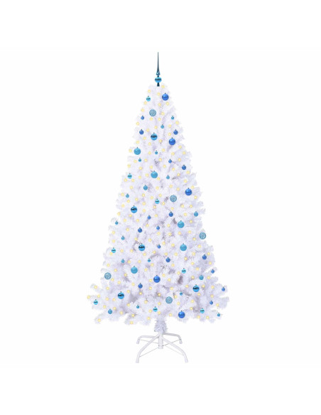 Albero di Natale artificiale Bianco 240 cm PVC e Acciaio
