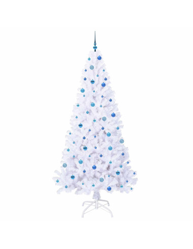 Albero di Natale artificiale Bianco 240 cm PVC e Acciaio