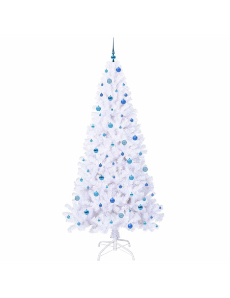 Albero di Natale artificiale Bianco 240 cm PVC e Acciaio