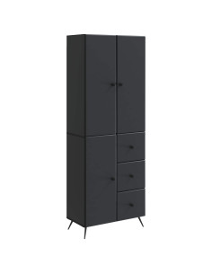 Set di armadi 2 pcs Nero Legno ingegnerizzato