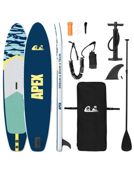 Paddle Board Gonfiabile APEX 366 x 81 x 15 cm Blu per