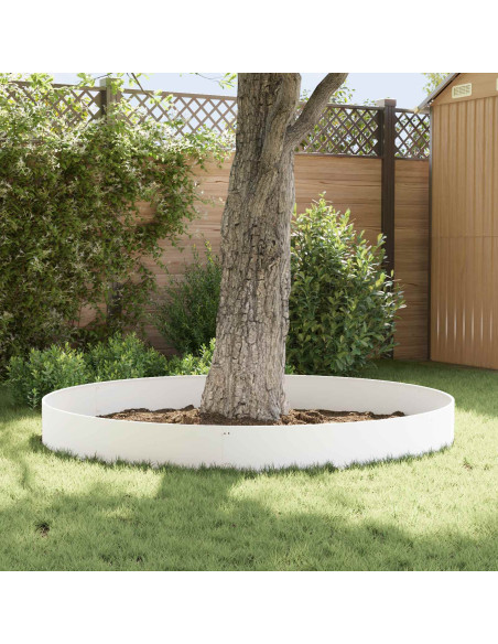 Bordura per Prato 10 pcs 103 x 30 cm Acciaio Bianco