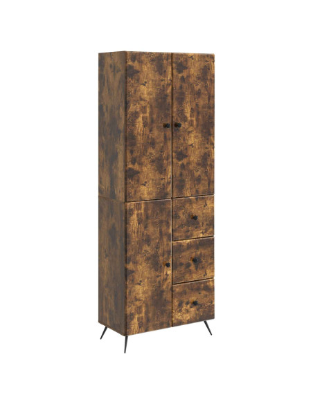 Set di armadi 2 pcs Rovere Fumo Legno ingegnerizzato