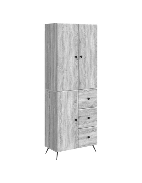 Set di armadi 2 pcs Sonoma grigio Legno ingegnerizzato