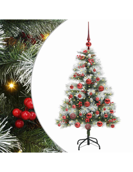 Albero di Natale artificiale Verde e bianco 120 cm
