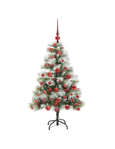 Albero di Natale artificiale Verde e bianco 120 cm