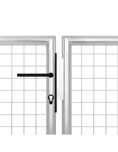 Cancello da Giardino in Acciaio 350x175 cm Argento 2