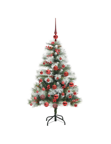 Albero di Natale artificiale Verde e bianco 120 cm