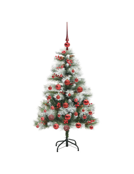 Albero di Natale artificiale Verde e bianco 120 cm