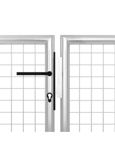 Cancello da Giardino in Acciaio 350x200 cm Argento 2