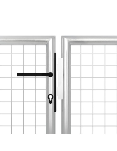 Cancello da Giardino in Acciaio 350x200 cm Argento