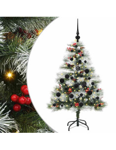 Albero di Natale artificiale Verde e bianco 120 cm 2