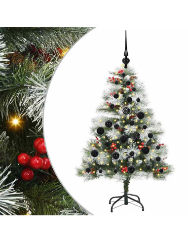Albero di Natale artificiale Verde e bianco 120 cm