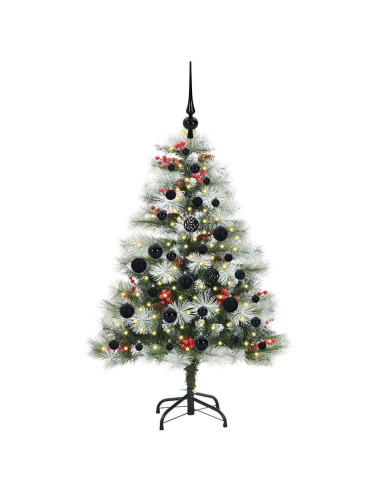 Albero di Natale artificiale Verde e bianco 120 cm