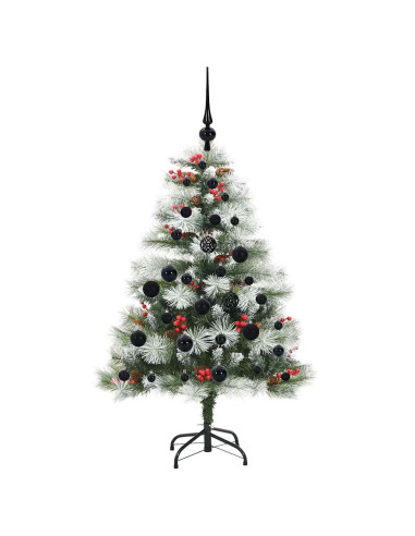 Albero di Natale artificiale Verde e bianco 120 cm