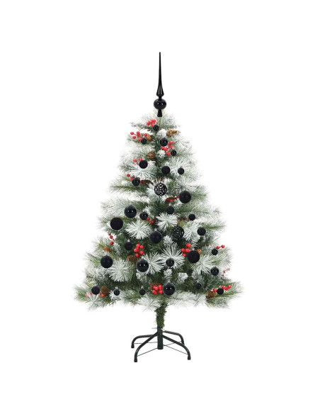 Albero di Natale artificiale Verde e bianco 120 cm