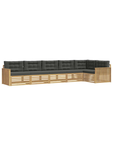 Set di divani da esterno 6 pcs Bianco e Antracite