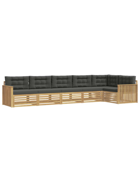 Set di divani da esterno 6 pcs Bianco e Antracite
