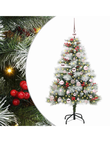 Albero di Natale artificiale Verde e bianco 120 cm