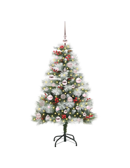 Albero di Natale artificiale Verde e bianco 120 cm