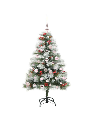 Albero di Natale artificiale Verde e bianco 120 cm