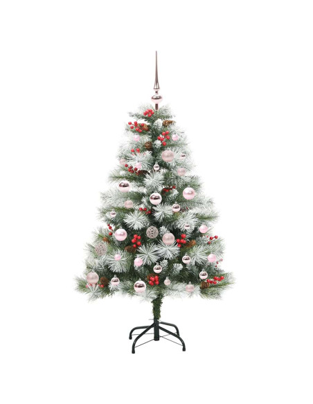 Albero di Natale artificiale Verde e bianco 120 cm