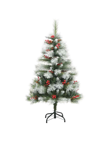 Albero di Natale artificiale Verde e bianco 120 cm