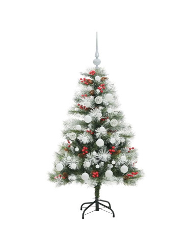 Albero di Natale artificiale Verde e bianco 120 cm