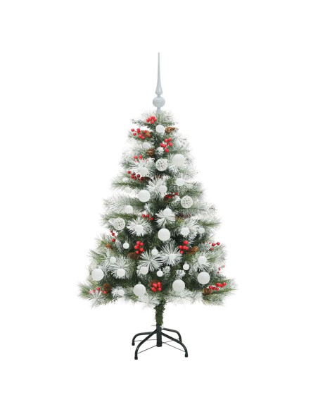 Albero di Natale artificiale Verde e bianco 120 cm