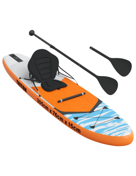SUP Board con Seggiolino 2-in-1 TRITON 305 x 76 x 15 cm Blu per
