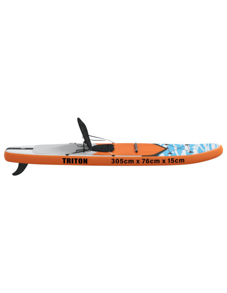 SUP Board con Seggiolino 2-in-1 TRITON 305 x 76 x 15 cm Blu per