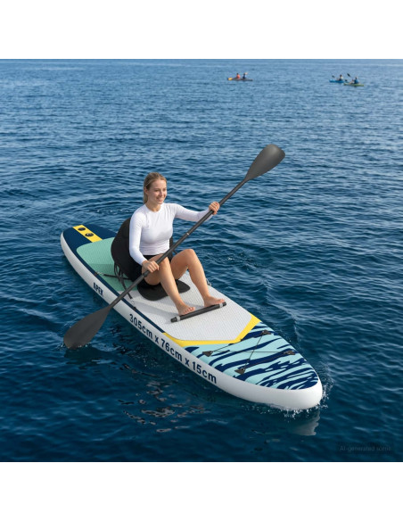 SUP Board con Seggiolino 2-in-1 APEX 305 x 76 x 15 cm Blu per