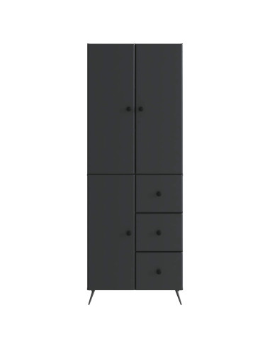 Set di armadi 2 pcs Nero Legno ingegnerizzato