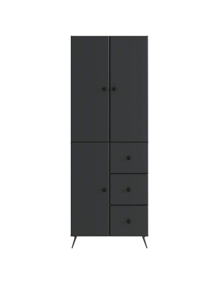 Set di armadi 2 pcs Nero Legno ingegnerizzato
