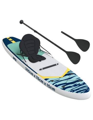 SUP Board con Seggiolino 2-in-1 APEX 305 x 76 x 15 cm Blu per