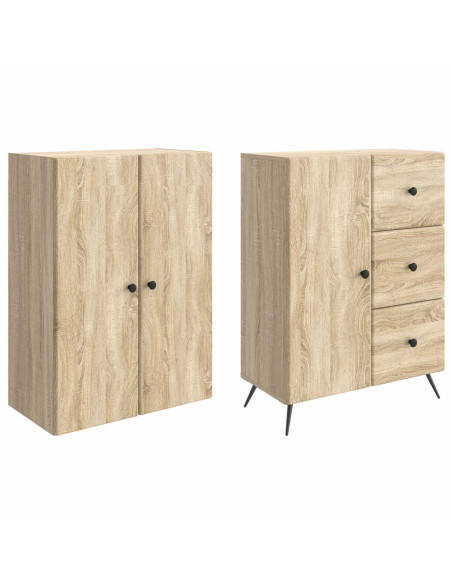 Set di armadi 2 pcs Rovere Sonoma Legno ingegnerizzato