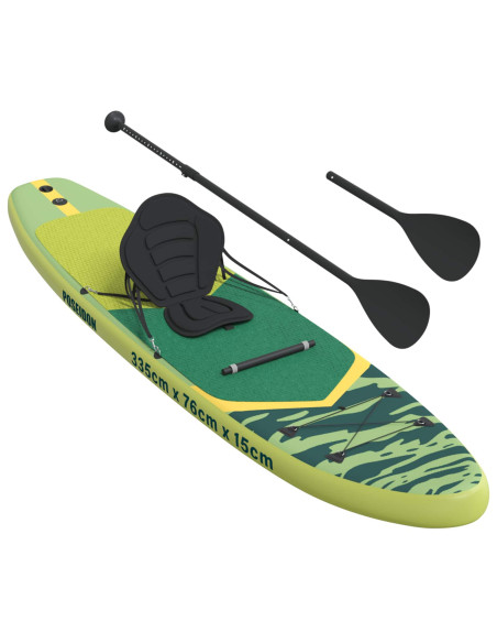 SUP Board con Seggiolino 2-in-1 POSEIDON 335 x 76 x 15 cm Verde