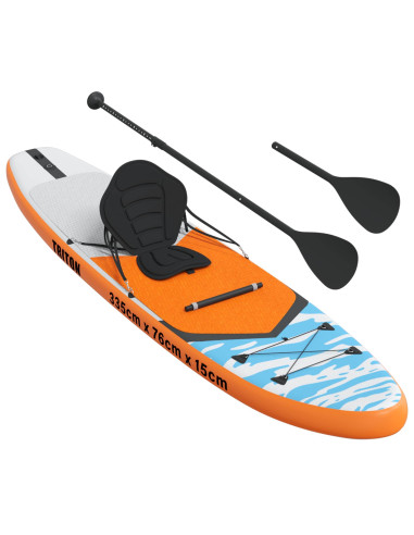 SUP Board con Seggiolino 2-in-1 TRITON 335 x 76 x 15 cm Blu per