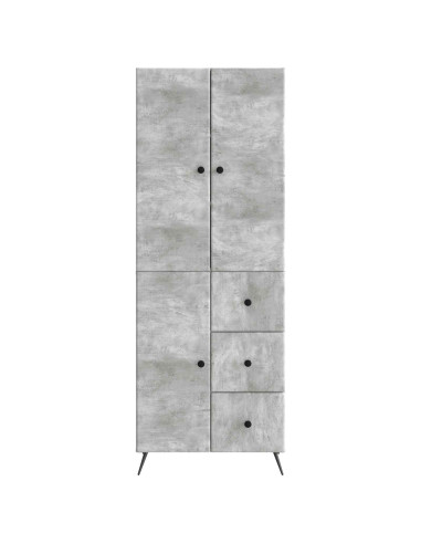 Set di armadi 2 pcs Grigio Cemento Legno ingegnerizzato