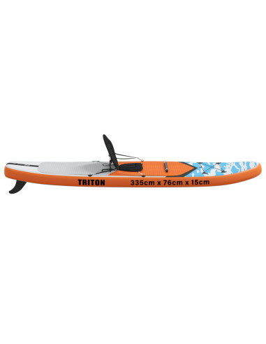 SUP Board con Seggiolino 2-in-1 TRITON 335 x 76 x 15 cm Blu per