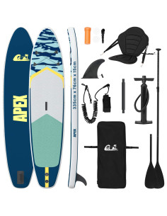 SUP Board con Seggiolino 2-in-1 APEX 335 x 76 x 15 cm Blu per 2