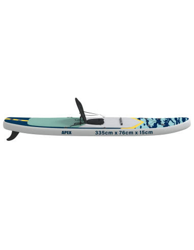 SUP Board con Seggiolino 2-in-1 APEX 335 x 76 x 15 cm Blu per