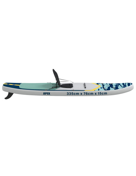 SUP Board con Seggiolino 2-in-1 APEX 335 x 76 x 15 cm Blu per